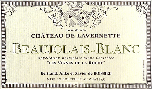 chateau de lavernette beaujolais blanc